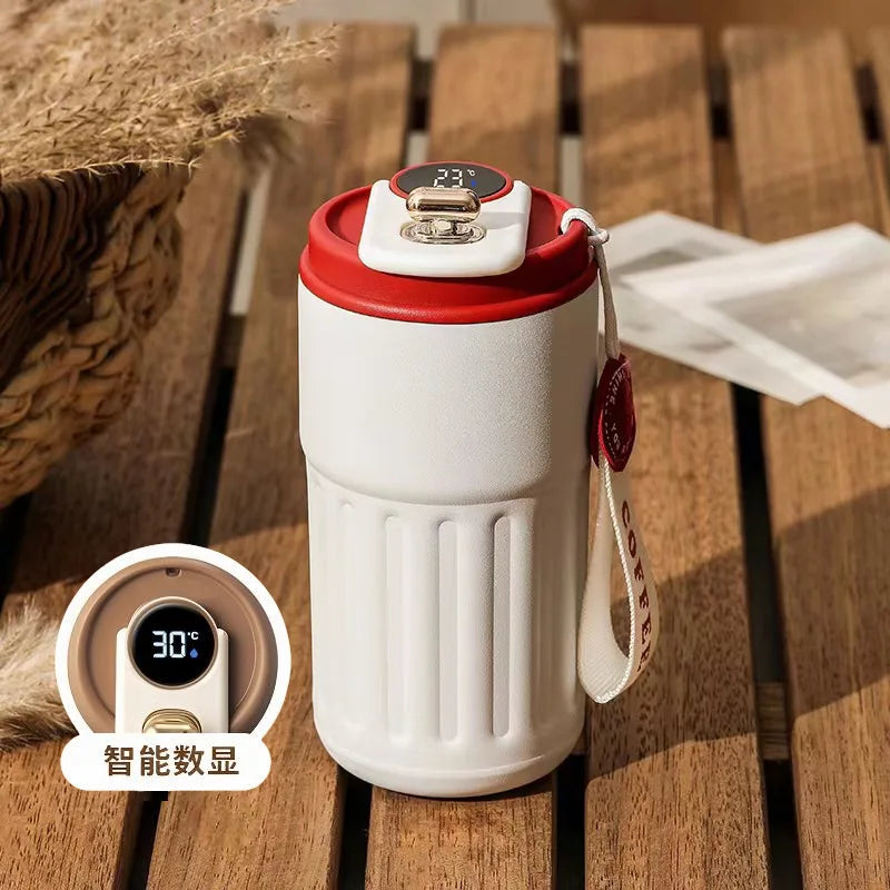 Smart Temperature Display Vacuum Insulated Bottle | 316 Stainless Steel Thermos | 450ml Portable Travel Flask