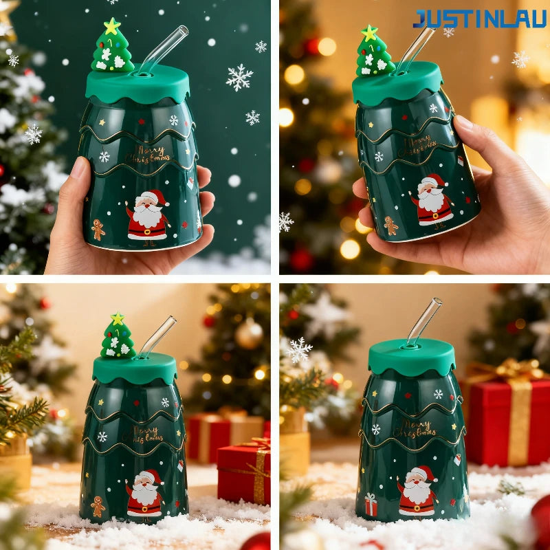 Christmas Ceramic Mug – Cute Holiday Coffee & Hot Chocolate Cup ☕❄️ Gift Mug for Kids & Adults