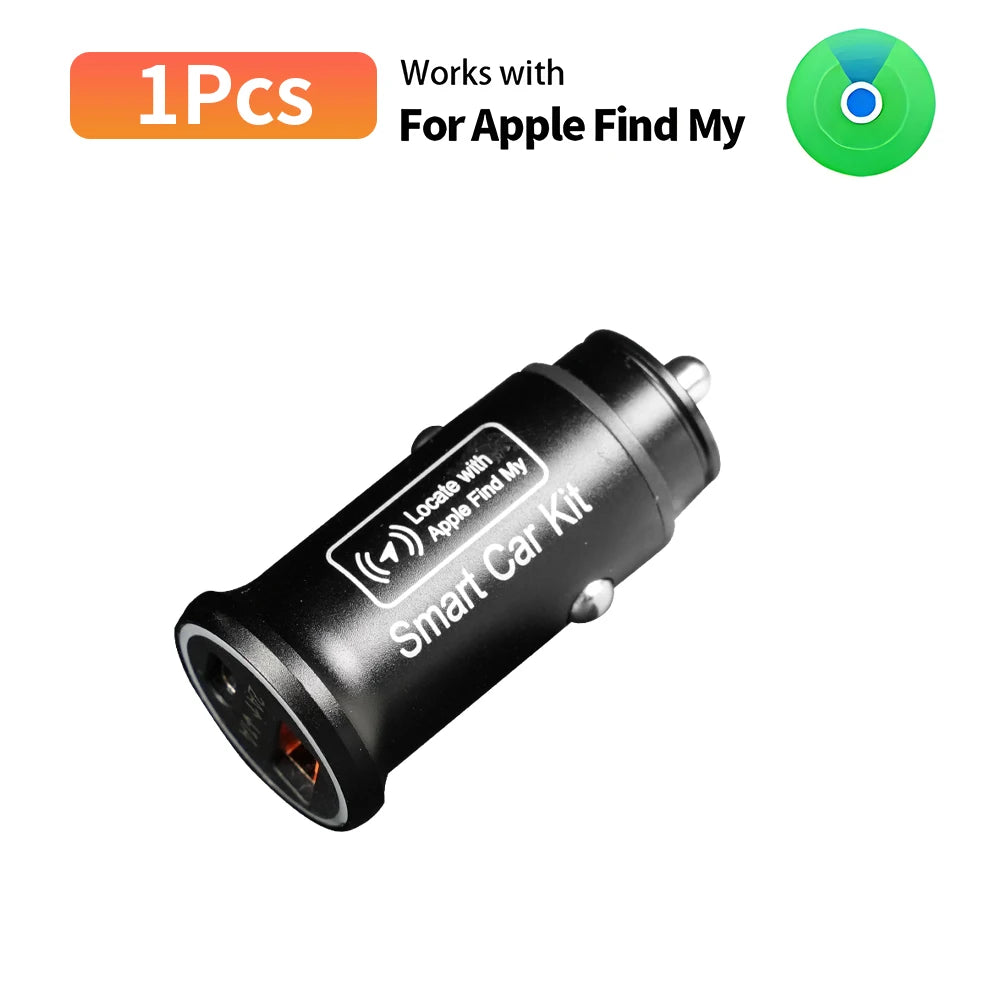 AKAMATE™ 2-in-1 Smart Car Charger & GPS Tracker – 20 W Fast Charge + Apple Find My Integration”