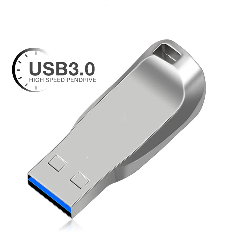 High-Speed Metal Rod USB Flash Drive 3.0 Pendrive - 128GB 64GB 32GB 16GB 8GB - Durable Free Stick Pen U Disk for Data Storage