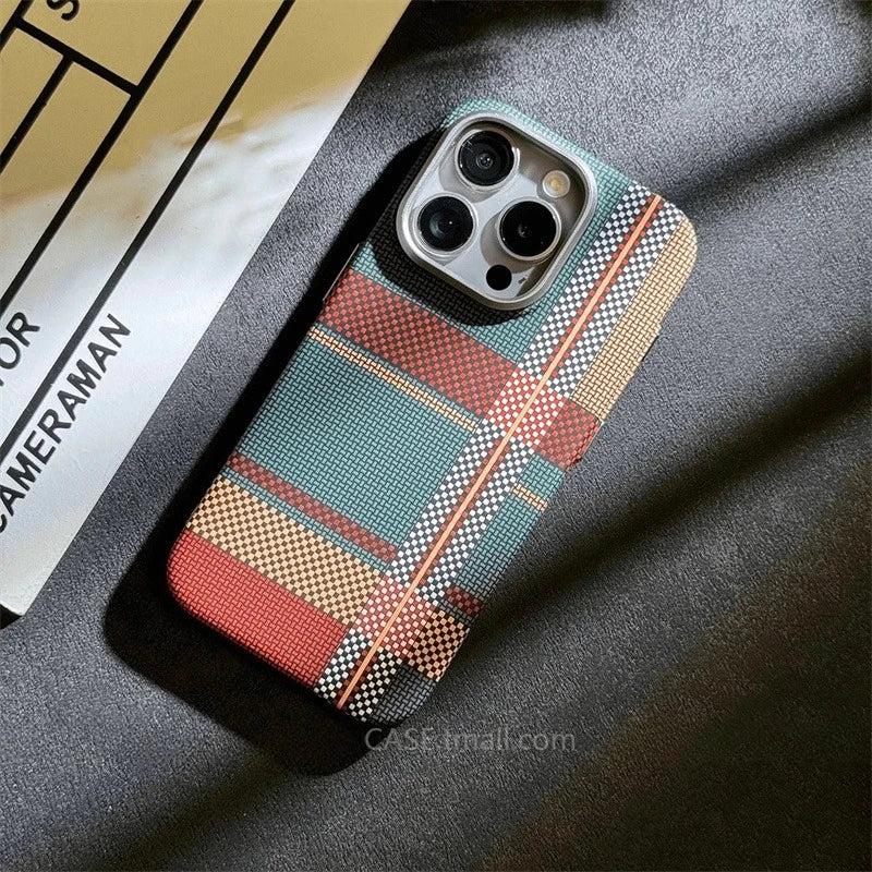 Relief Carbon Fiber MagSafe Case for iPhone – Shockproof + Magnetic Ring | Luxury Metal & Forged Carbon Design