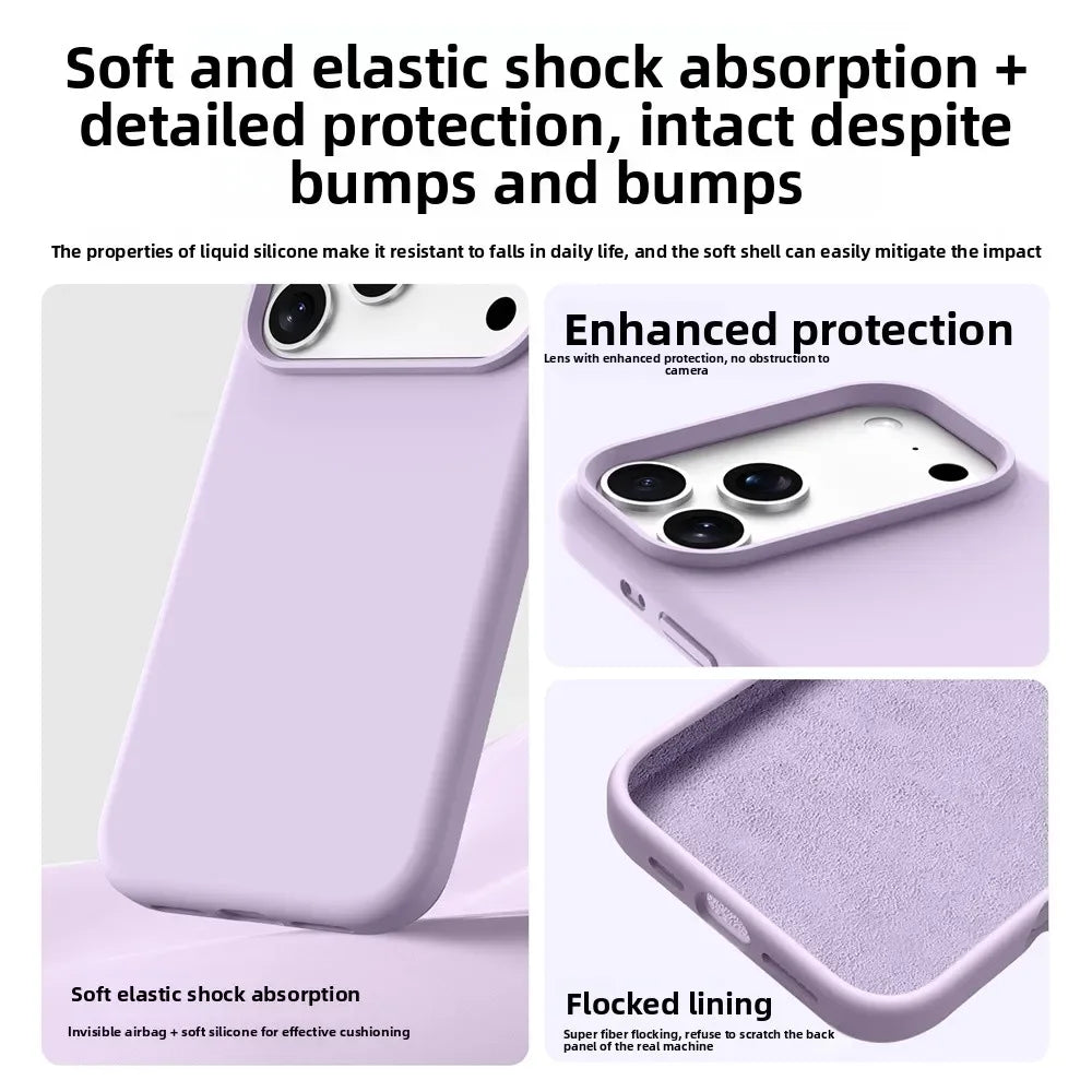 Liquid Silicone Magnetic for MagSafe Phone Case for IPhone 17 16 Pro Max 17 Ari Solid Color Skin Protection Soft Back Cover