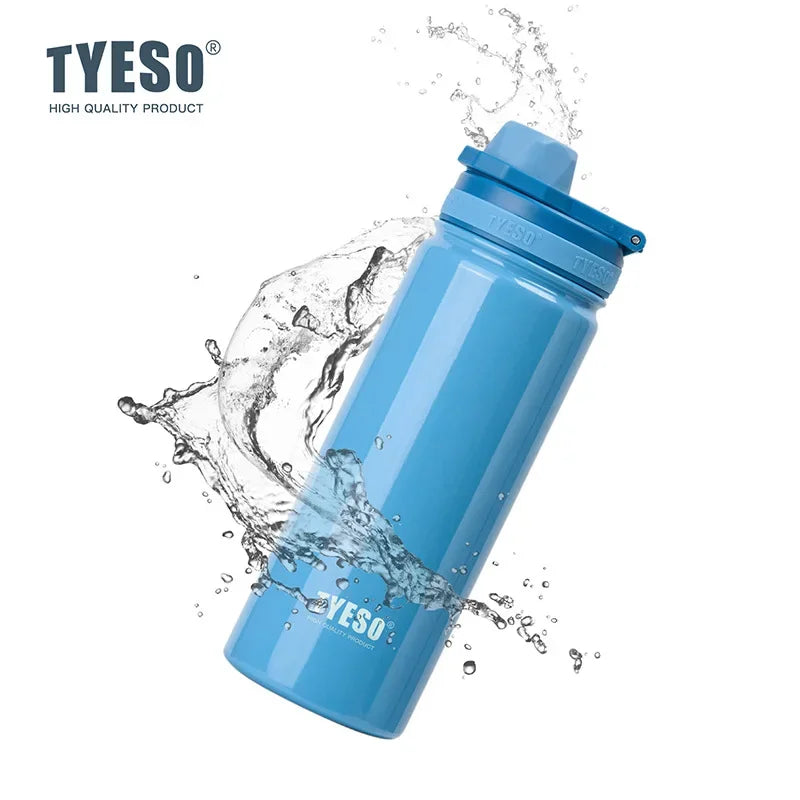 TYESO Thermal Stainless Steel Bottle – Leak-Proof Vacuum Flask (Keeps Drinks Hot & Cold 12H)