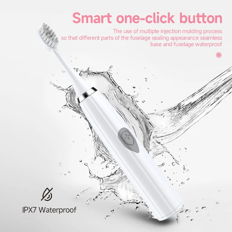 Electric Toothbrush for Adults Soft Portable Battery Endurance IPX6 Waterproof Intelligent Effective Oral Care for Men&Women
