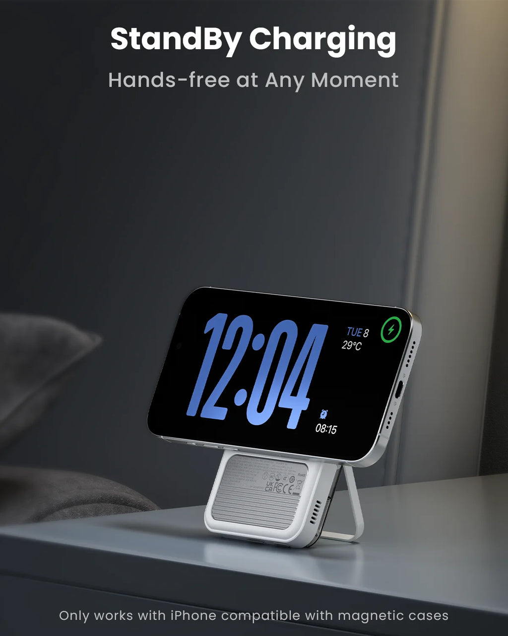 SHARGE ICEMAG 2 MagSafe Power Bank 15W Qi2 Portable Charger with Active Cooling 10000mAh Battery Pack for iPhone 16/15 Galaxy