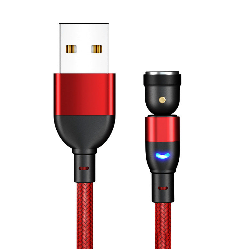 540° Rotating Magnetic 3-in-1 Charging Cable (Fast Charger for iPhone, Type-C & Micro USB)